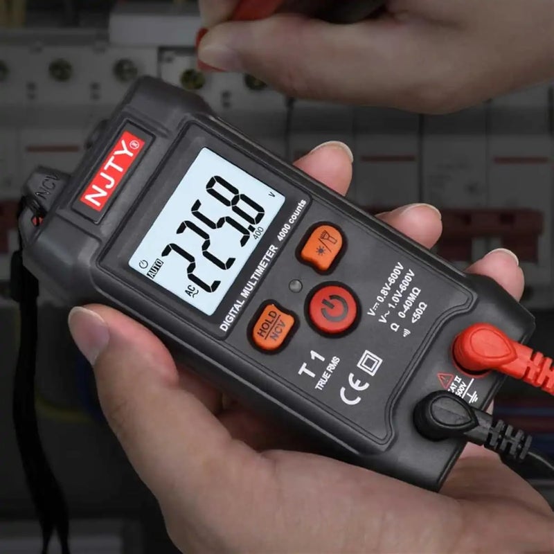 Black Digital Multimeter 4000 Counts Auto Ranging Voltmeter Tester NCV Voltage Continuity Resistance - Image 3