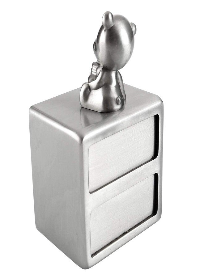 Mogoko Silver Tooth Box, Baby First Tooth and Curl Keepsake Box Set, Kids Teeth Fairy Holder for Boy or Girl - Image 3