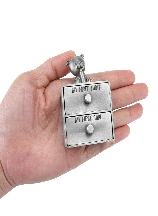 Mogoko Silver Tooth Box, Baby First Tooth and Curl Keepsake Box Set, Kids Teeth Fairy Holder for Boy or Girl - Image 5