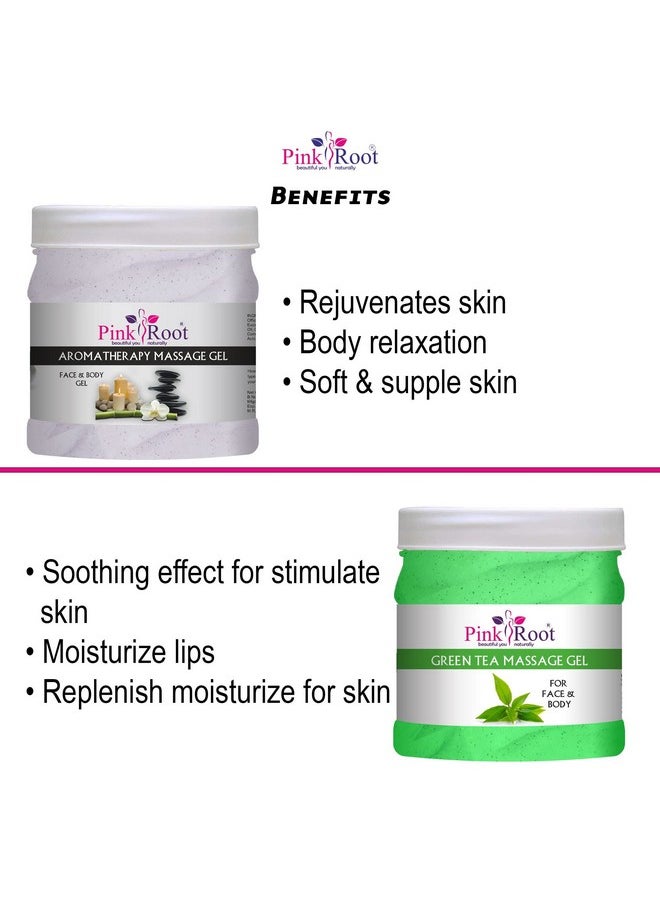 Pink Root - Pink Root Green Tea Massage Gel 500ml with Aromatherapy Gel 500ml - Image 1