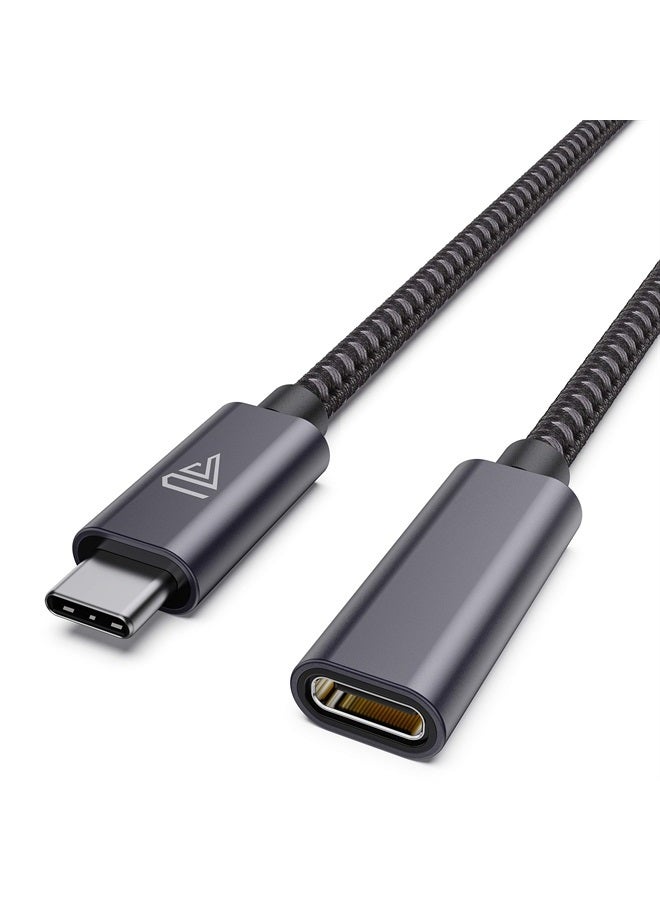 Faracent كابل تمديد USB نوع C قصير (1.5 قدم/0.5 متر)، شحن سريع 100 واط PD بسرعة 10 جيجابت في الثانية USB 3.1 الجيل 2 بيانات 4K USBC ذكر إلى أنثى كابل موسع، متوافق مع PSVR2، MacBook Air M2 Surface XPS - Image 1