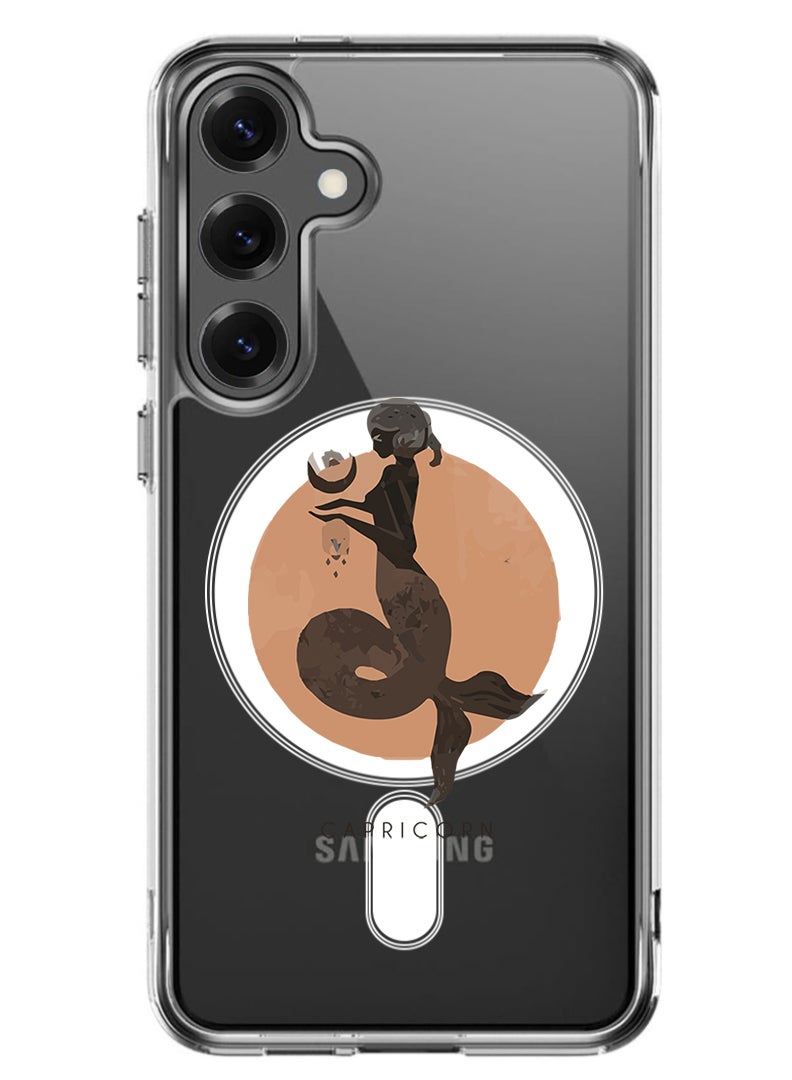 Theodor Magnetic Case for Samsung Galaxy S25 Plus 6.7-inch Compatible with MagSafe Wireless Charging, Shockproof Phone Bumper Cover Capricorn - Image 1