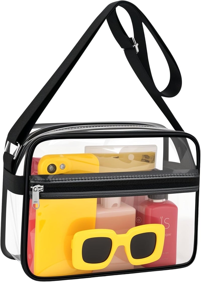 MAYTREE Clear Bag for Stadium Events Clear Messenger Bag Suitable for Concert Outfits and Sports Events - Image 1