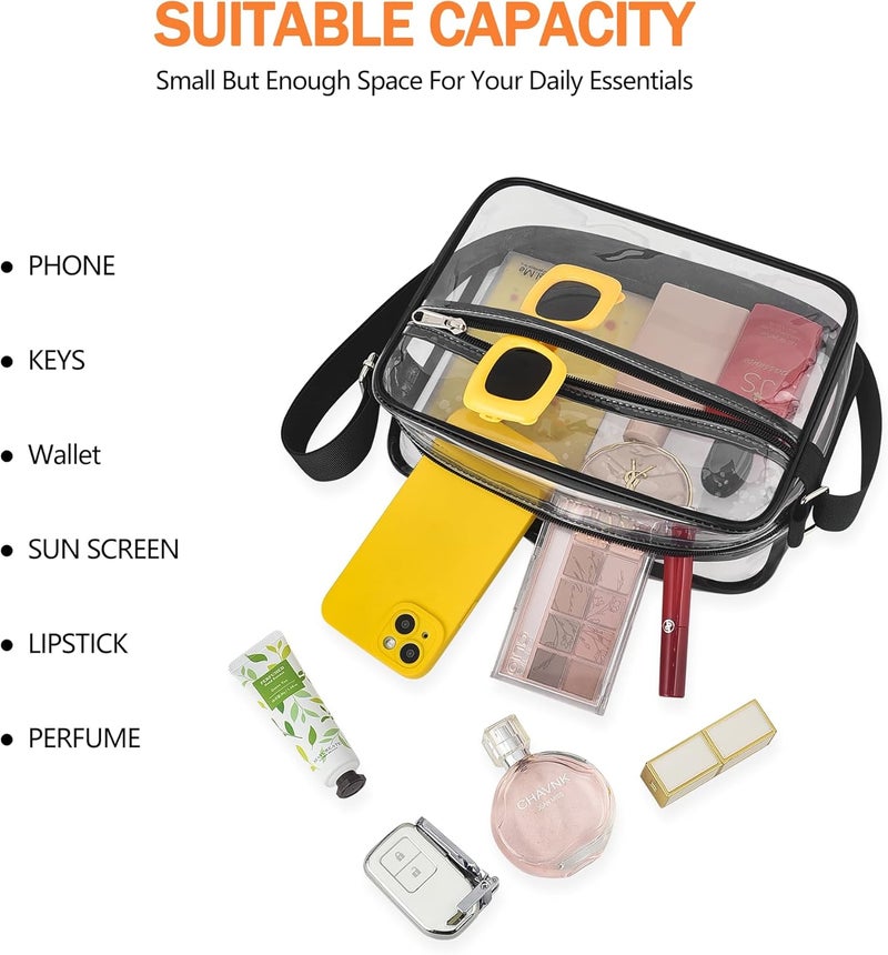 MAYTREE Clear Bag for Stadium Events Clear Messenger Bag Suitable for Concert Outfits and Sports Events - Image 4