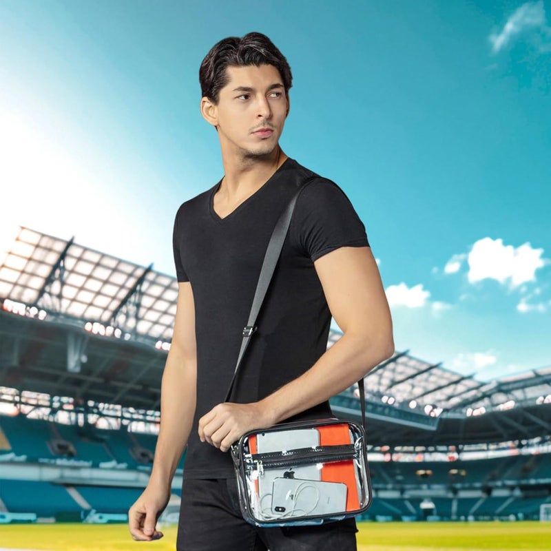 MAYTREE Clear Bag for Stadium Events Clear Messenger Bag Suitable for Concert Outfits and Sports Events - Image 2