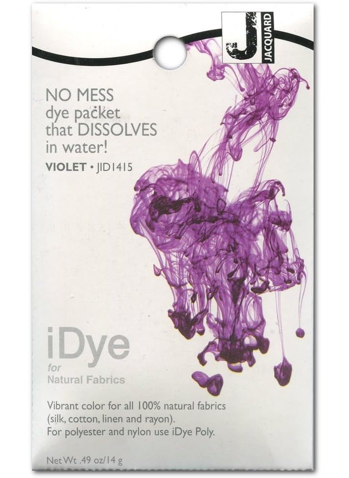 Jacquard Jacquard Idye Natural Fabric Violet 