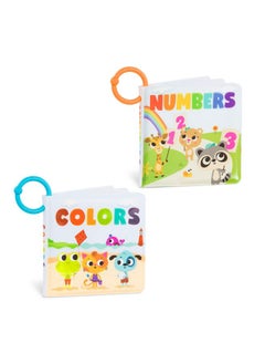 B. Toys B. toys Bath Book 2 Pack Soft & Waterproof Books Learn Colors & Numbers Bath Toys for Babies, Toddlers 6 Months Tub Time Books Colors  - Image 1