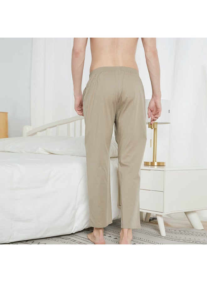 Bxman Men's Cotton Pajama Pants Loose Woven Long Pants Mid-waist Comfortable Casual Double Pocket Lb82 185xxl - Image 5