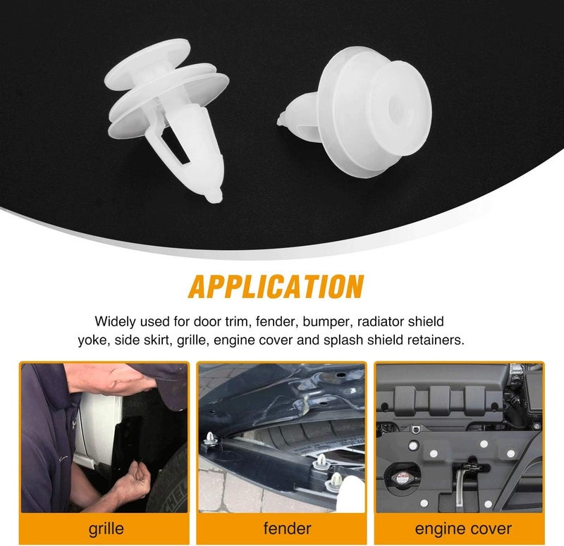 جوواك مشابك تثبيت لوحة الباب من GOOACC لـ Chrysler # 6504014 مشابك برشام المصد - 40 قطعة - Image 4