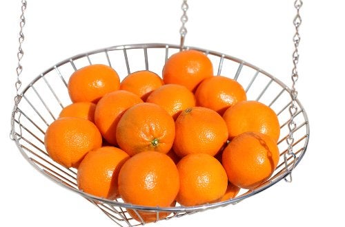 Deco Brothers Hanging Fruit Basket, 3-Tier, Chrome - Image 2
