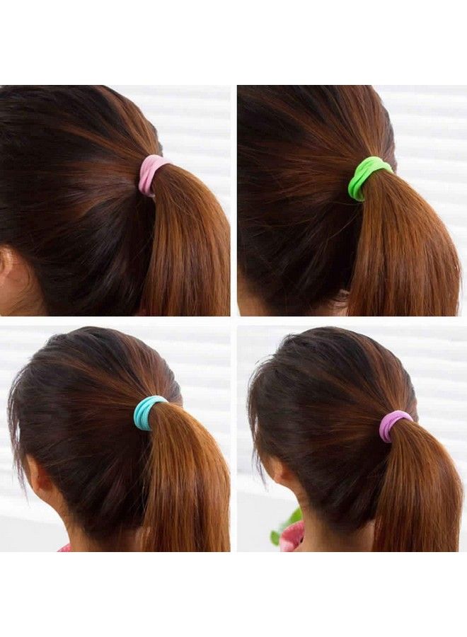 advancedestore Multicoloured Ponytail Hair Rubber Band With Regular Use Tic Tac Hair Clips/Hair Pins Combo Set Pack Of 24 Pcs (12 Rubber Band + 12 Tic Tac Pins) - Image 5