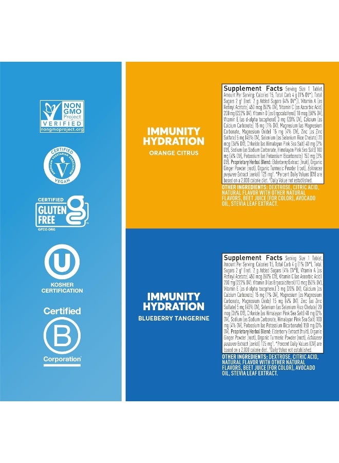 Nuun Immunity: Immune Support Hydration Supplement, Electrolytes, Antioxidants, Vitamin C, Zinc, Turmeric, Elderberry, Ginger, Echinacea - Blueberry Tangerine + Orange Citrus, Pack of 4 - Image 5