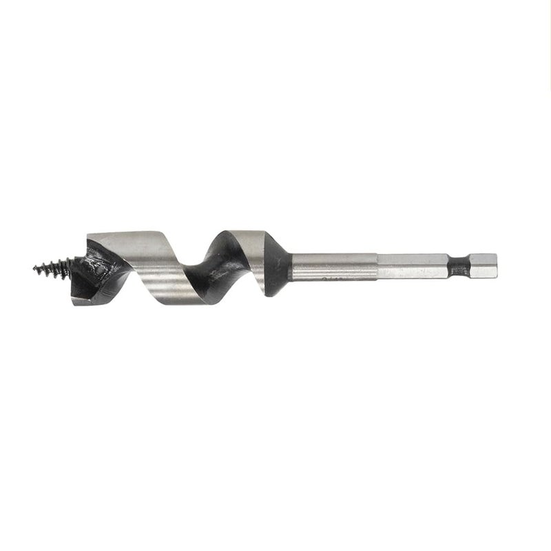 Greenlee 60A-3/4 Quick Change Wood Boring Stubby Auger Bit with 1/4" Quick Connect Attachment, Wood Boring Auger Drill Bit with Self-Feeding Screw Point - Image 1
