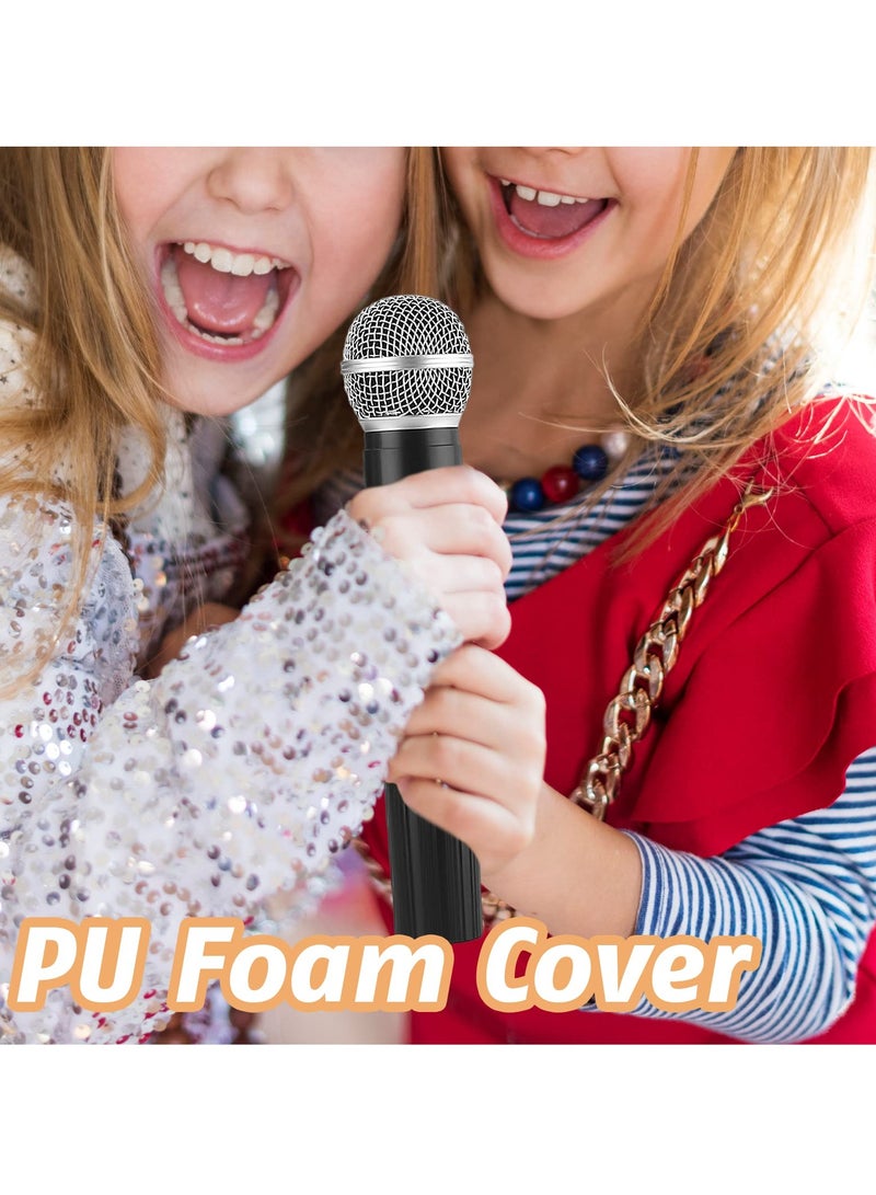 Excefore Microphone Toy Microphone Karaoke Kids Toy Microphone Set Birthday Party Favors Pretend Play or Costume Prop Toy Microphone Fake Microphone Simulate Speech Practice Microphone(Black)  - Image 4