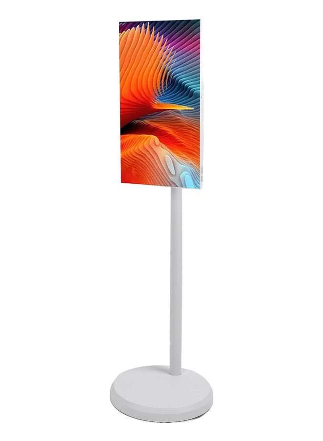 Portable TV，Floor Screen With Adjustable Stand，Rotatable Smart Tv Displays，Mobile Touch Screen, Equipped With Casters And Speaker，8G Ram+128G Storage，Suitable For Office, Live Streaming, Teaching, Camping, Entertainment, Fitness，32 Inch  - Image 1