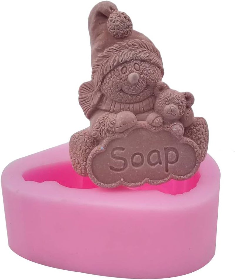 Monqui Christmas Snowman Silicone Soap Molds Candle Molds Art Craft Molds Resin Molds - Image 2