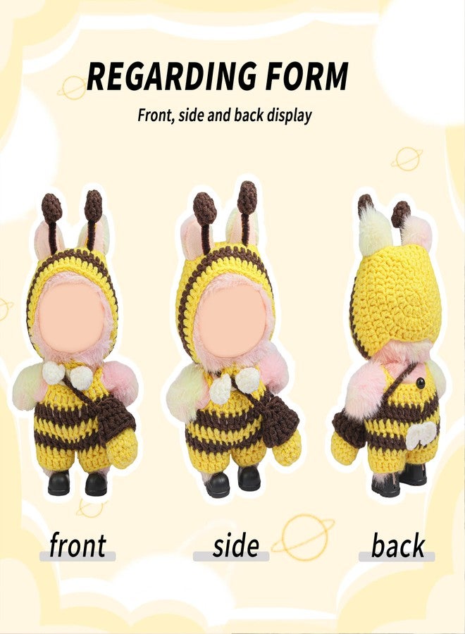 Voccim Handmade 17cm Doll Clothes - 17 cm Doll Outfits with Bee Animal Style Outfits and Cute Accessories Bag Hat for Dress Up Dolls, Keychain Decoration, Pendant Gift - Image 4