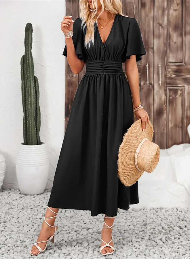 Take Two Flutter Sleeve Dress
