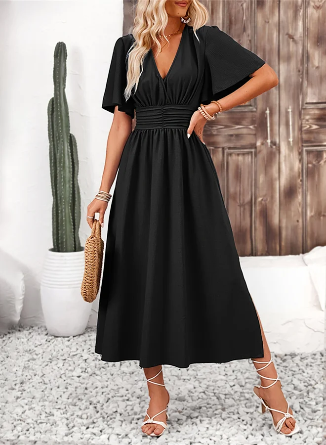 Take Two Flutter Sleeve Dress