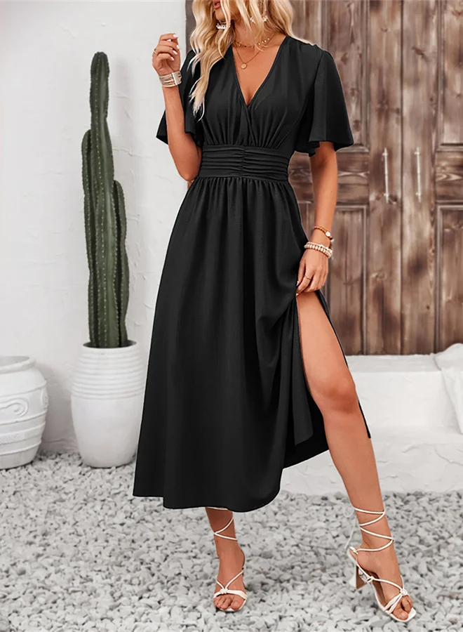 Take Two Flutter Sleeve Dress