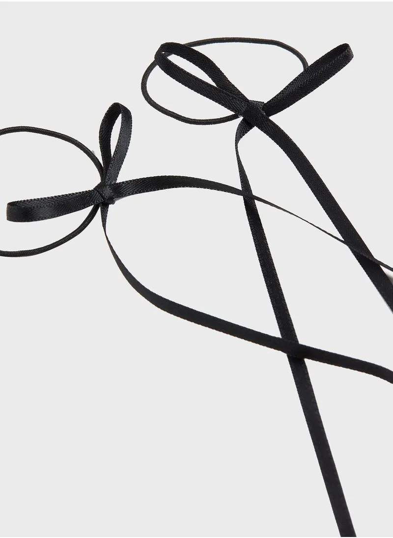 H&M 2-Pack Bow-Detail Hair Elastics