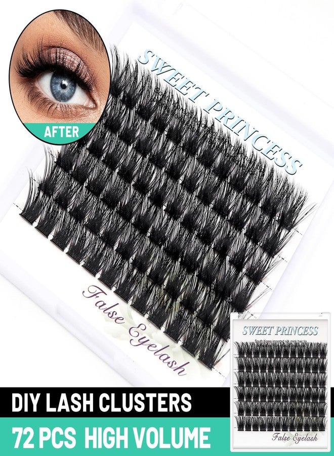 Bodermincer 72 Cluster Bundles 3D Effect Glue Bonded Individual LashEyelash Extensions Natural Style (16MM) - Image 4