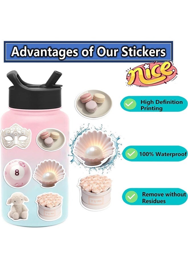 50Pcs Pink Gentle Ballet Girl Style DIY Stickers, Students Prize Suitable for laptops, Water Bottles, Skateboards, suitcases, car Bumpers, Cute Stickers for Children, Girl and Teenagers - Image 2