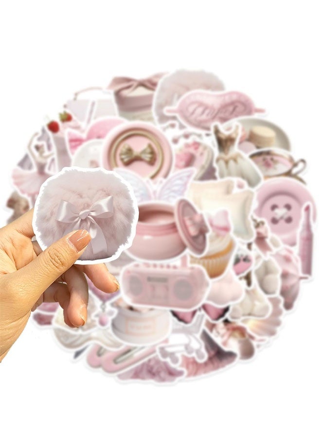 50Pcs Pink Gentle Ballet Girl Style DIY Stickers, Students Prize Suitable for laptops, Water Bottles, Skateboards, suitcases, car Bumpers, Cute Stickers for Children, Girl and Teenagers - Image 3