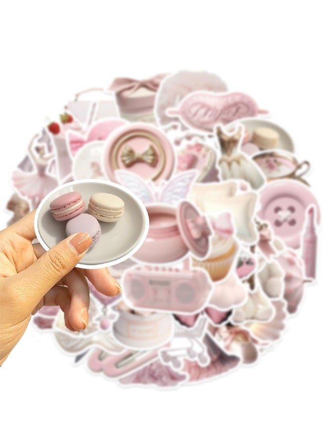 50Pcs Pink Gentle Ballet Girl Style DIY Stickers, Students Prize Suitable for laptops, Water Bottles, Skateboards, suitcases, car Bumpers, Cute Stickers for Children, Girl and Teenagers - Image 4