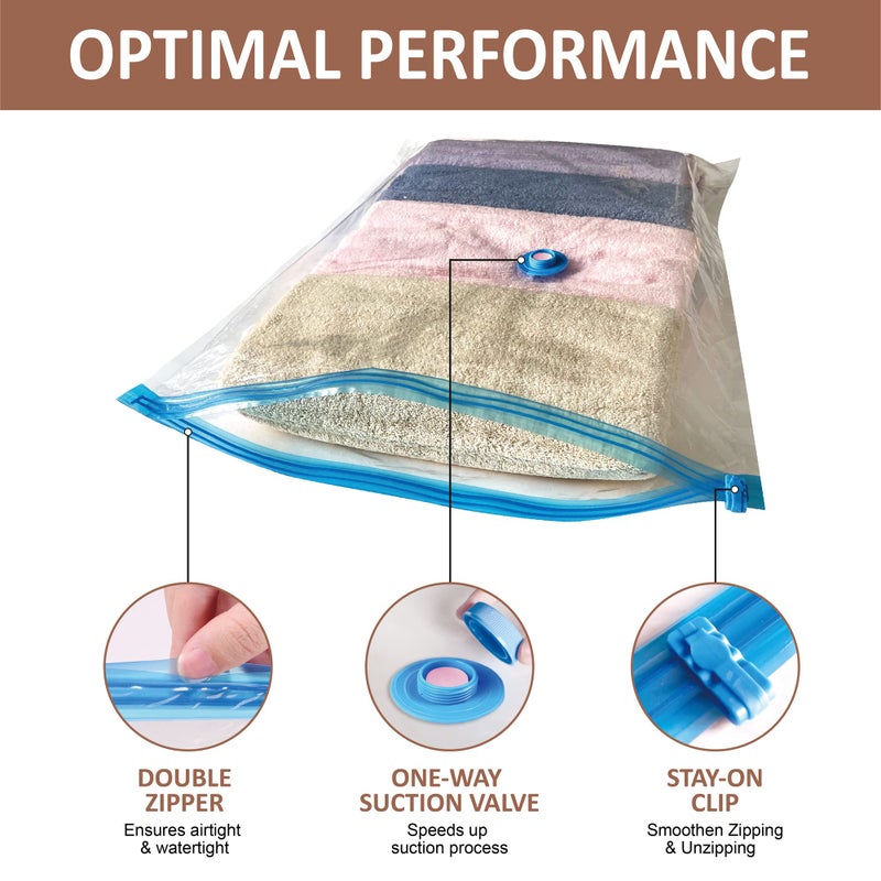 Roomimaster Vacuum Storage Bags, Vacuum Seal Space Saver Bags for Clothing, Travel Lugggage, Carry-on, Blankets, Comforters,Pillow, Bedding, 10 Small - Image 5