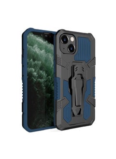 Generic Case Cover For iPhone 13 Machine Armor Warrior Shockproof PC + TPU Protective Case Blue 