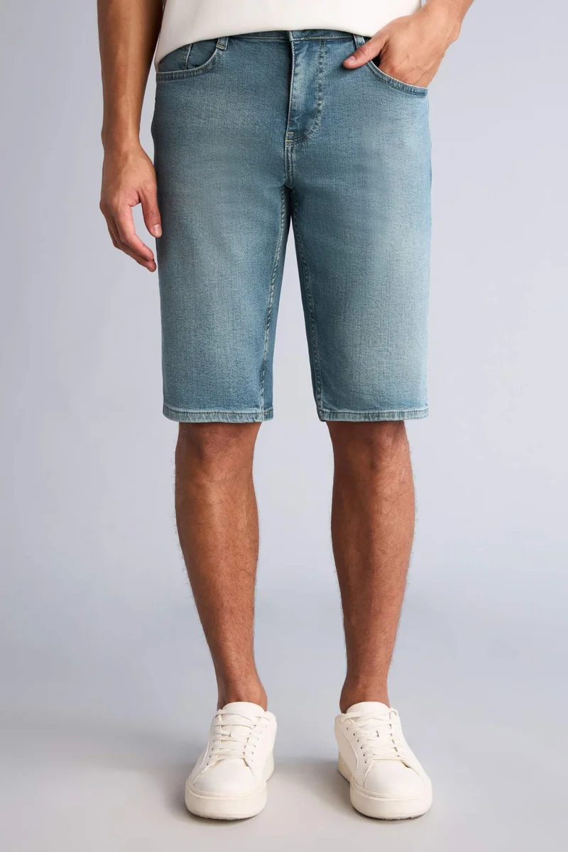 Defacto  Slim Fit Denim Bermuda Shorts for Men | Best Price UAE