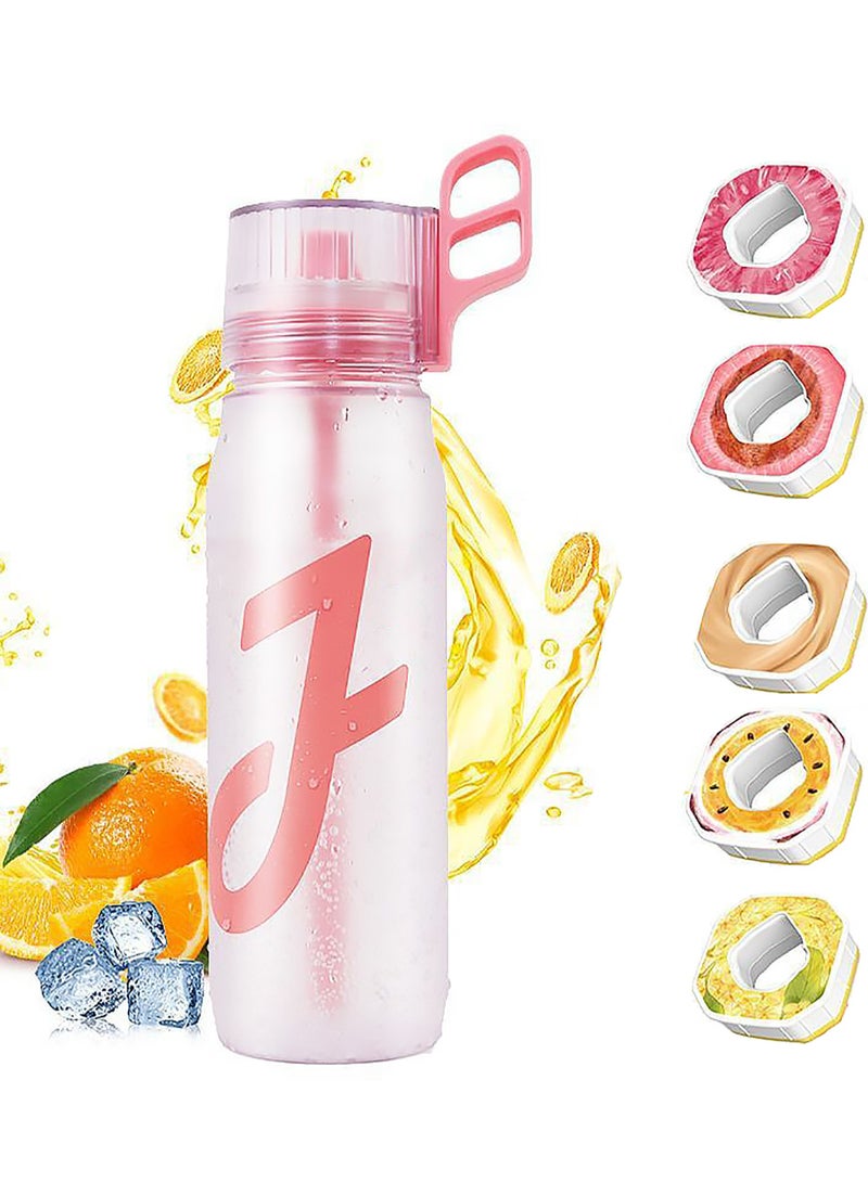 SYOSI Water Bottle, 650 ml Scent Flavored Water Bottles with 5 Flavour Pods, BPA Free Drinking Bottle, Drinking Plain Water with Tast, 0 Calories, 0 Sugar - Image 1