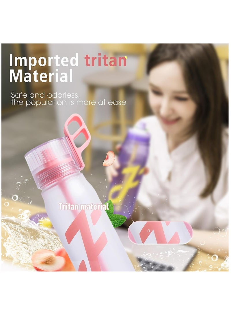 SYOSI Water Bottle, 650 ml Scent Flavored Water Bottles with 5 Flavour Pods, BPA Free Drinking Bottle, Drinking Plain Water with Tast, 0 Calories, 0 Sugar - Image 4