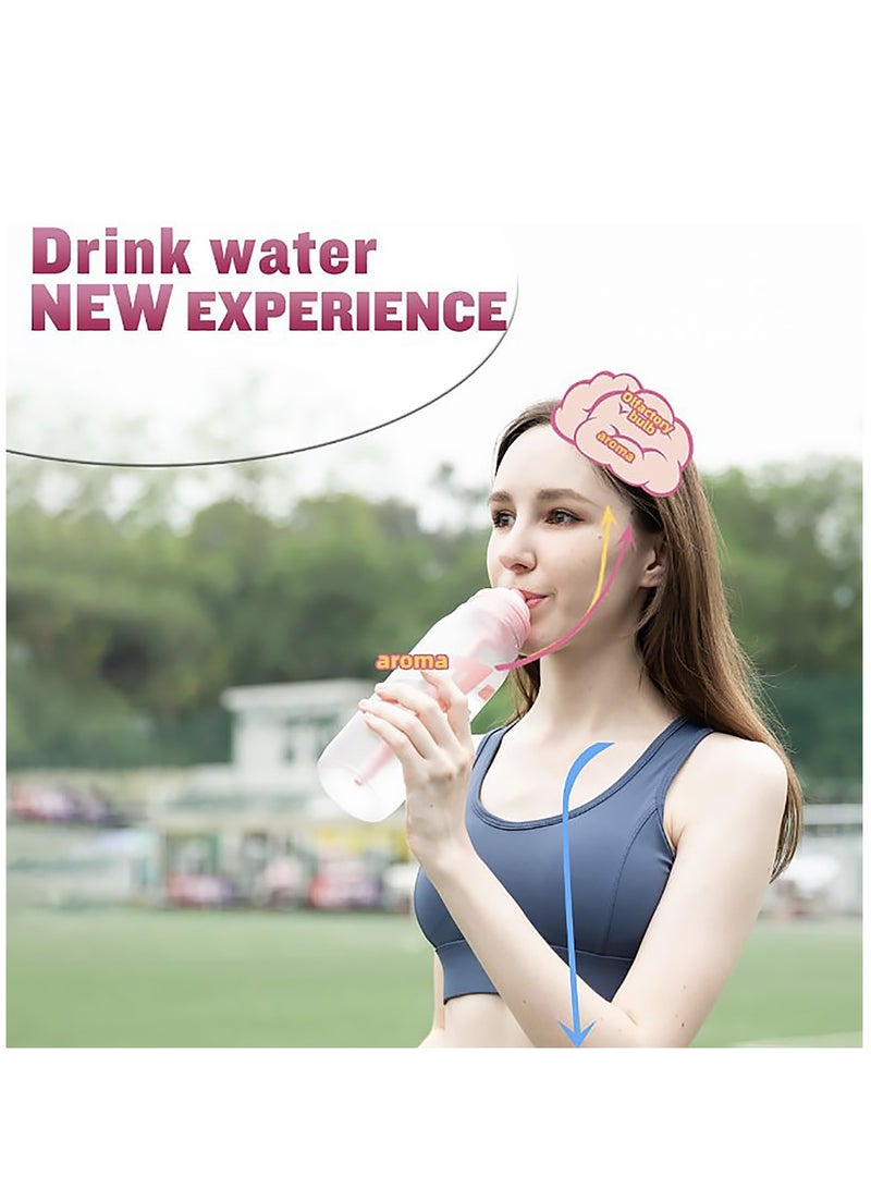 SYOSI Water Bottle, 650 ml Scent Flavored Water Bottles with 5 Flavour Pods, BPA Free Drinking Bottle, Drinking Plain Water with Tast, 0 Calories, 0 Sugar - Image 2