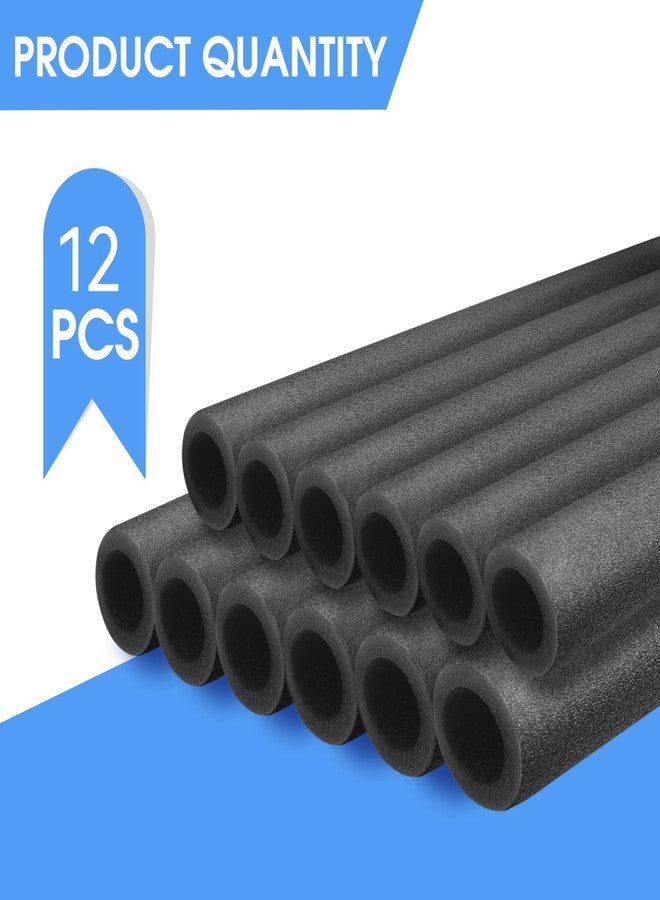 MSSVIGING 1" Trampoline Pole Foam Covers, Trampoline Pole Foam Padding Replacement, 35.4'' Length Each Enclosure Sleeve, Black, 12 Pcs - Image 4