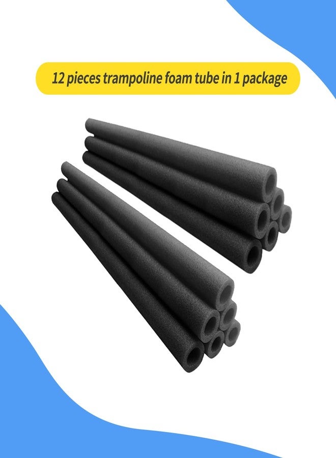 MSSVIGING 1" Trampoline Pole Foam Covers, Trampoline Pole Foam Padding Replacement, 35.4'' Length Each Enclosure Sleeve, Black, 12 Pcs - Image 5
