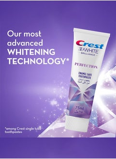 Crest 3D White Brilliance Advance Whitening Toothpaste - Perfection 75ml Pack of 3  - Image 3