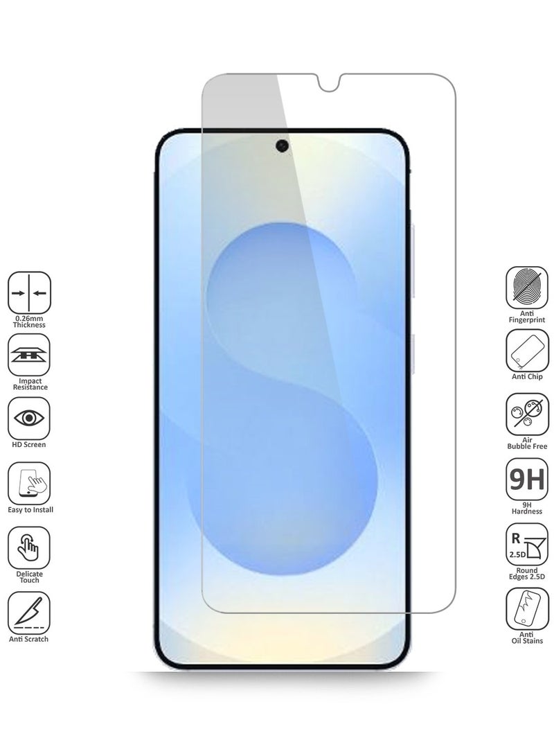 Techie HD Tempered Glass Screen Protector for Samsung Galaxy S25 Plus 2025 - Anti Reflection Anti Bubbles 9H Hardness 0.33 mm Rounded Edges Easy Installation  - Image 2
