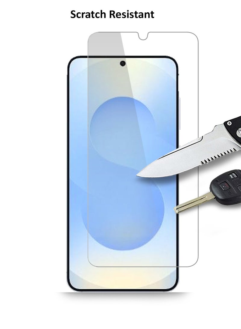Techie HD Tempered Glass Screen Protector for Samsung Galaxy S25 Plus 2025 - Anti Reflection Anti Bubbles 9H Hardness 0.33 mm Rounded Edges Easy Installation  - Image 4
