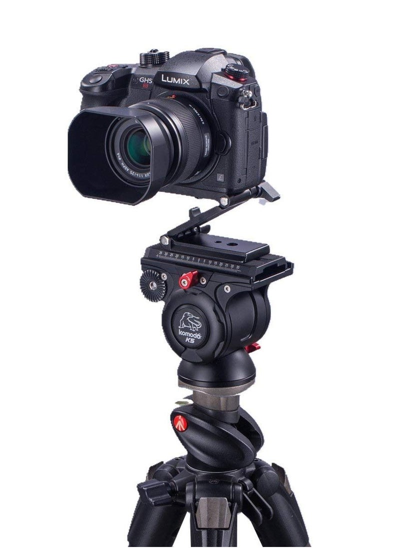 SYOSI - Universal Flex Tilt Head Z Mount Bracket, Tripod Head Quick Release Plate Mounting for Monopod Slider Rail Cage Rig Stabilizer Gimbal for DSLR Camera for Canon, for Nikon, for Sony, for Panasonic - Image 1