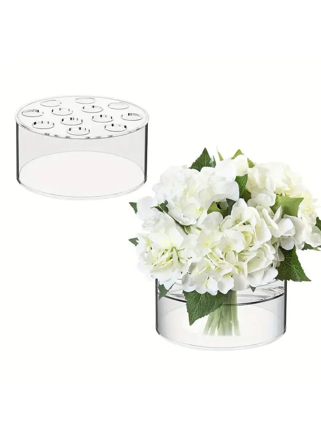 4pcs Acrylic Vases Round Floral Arrangement Supplies With Holes Transparent Vase For Home Dining Table Wedding And Birthday Party Decorations - Image 2