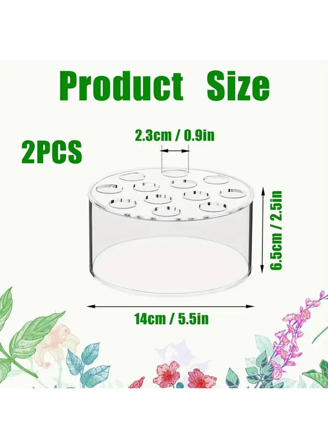 4pcs Acrylic Vases Round Floral Arrangement Supplies With Holes Transparent Vase For Home Dining Table Wedding And Birthday Party Decorations - Image 5