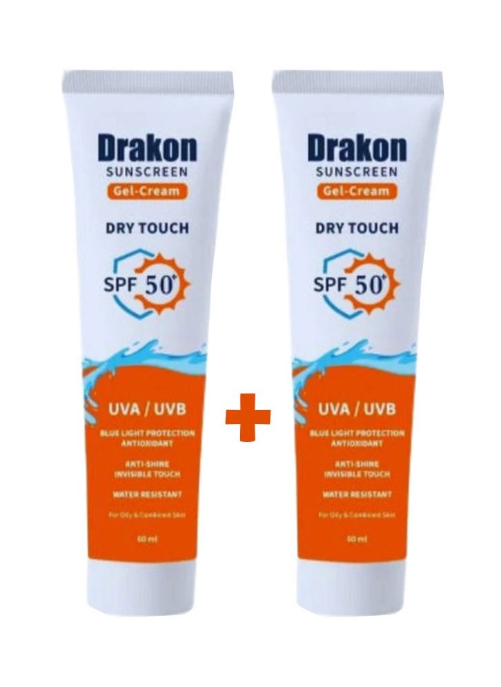 DRAKON - Drakon Sunscreen Gel SPF 50+ UVA/UVB Protection - 1+1 - Image 1