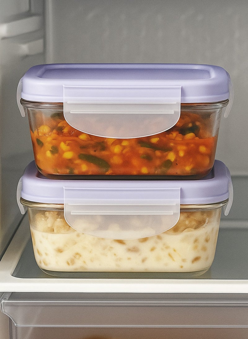 favilla 2-piece square plastic refrigerator container set, various sizes - Image 3