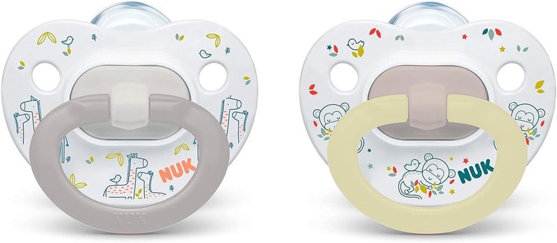 NUK Orthodontic Pacifiers for Boys, 0-6 Months, 2-Pack - Image 1
