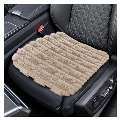 YoRise Car Seat Cushion Soft Comfortable Front Seat Bottom Protector Pad Warm Fluffy Car Driver Seats Cover Universal Vehicle Interior Decoration Accessories for CarsTrucksSUVsKhaki - Image 1