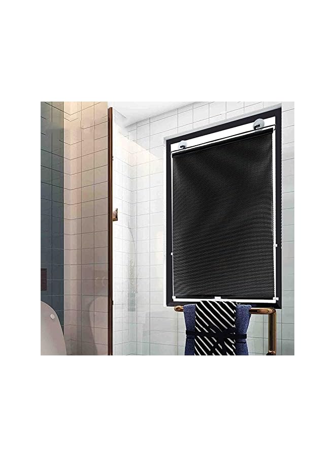 The Bros ستارة رول، ستائر تعتيم قابلة للتعديل، عازل حراري، فيلم خصوصية للنوافذ، للمنزل، حمام، بدون حفر (عرض 58 سم × طول 125 سم / 23 × 49 بوصة) - Image 5