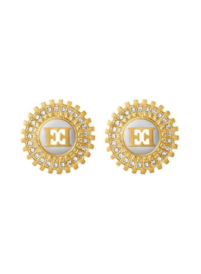 ESCADA Naomi Gold & Silver Plated Stainless Steel Stud Earrings for Women