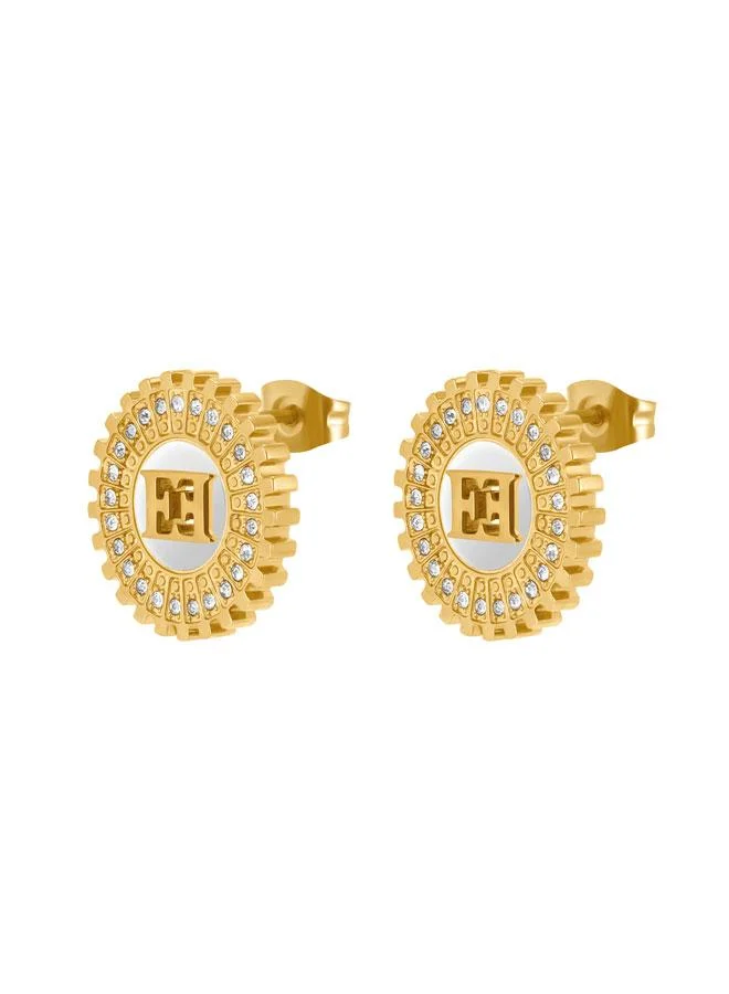 ESCADA Naomi Gold & Silver Plated Stainless Steel Stud Earrings for Women